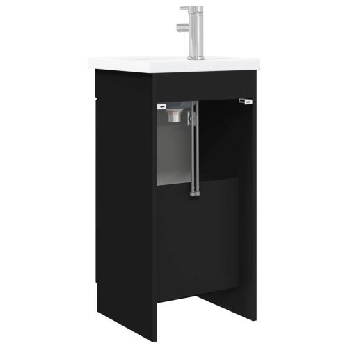 Kupaonski Lavabo - Umivaonik s sudoperom Crna 42 x 40 x 84,5 cm - Crna 42 x 40 x 84,5 cm Cijena