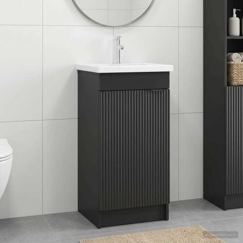 Kupaonski Lavabo - Umivaonik s sudoperom Crna 42 x 40 x 84,5 cm - Crna 42 x 40 x 84,5 cm Cijena