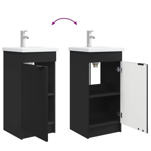 Kupaonski Lavabo - Umivaonik s sudoperom Crna 42 x 40 x 84,5 cm - Crna 42 x 40 x 84,5 cm Cijena