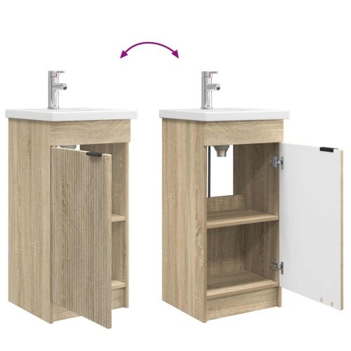 Kupaonski Lavabo - Umivaonik s sudoperom Hrast sonoma 42 x 40 x 84,5 cm - Hrast sonoma 42 x 40 x 84,5 cm Cijena