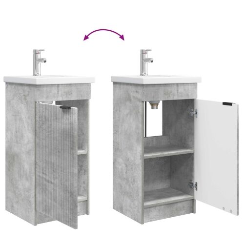 Kupaonski Lavabo - Umivaonik s sudoperom Betonska siva 42 x 40 x 84,5 cm - Betonska siva 42 x 40 x 84,5 cm Cijena