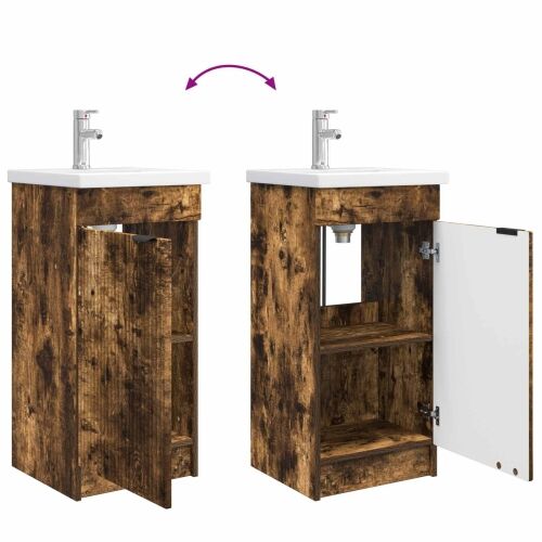 Kupaonski Lavabo - Umivaonik s sudoperom Dimljeni hrast - Dimljeni hrast 42 x 40 x 84,5 cm Cijena