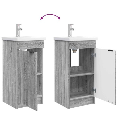 Kupaonski Lavabo - Umivaonik s sudoperom Siva Sonoma 42 x 40 x 84,5 cm - Siva Sonoma 42 x 40 x 84,5 cm Cijena