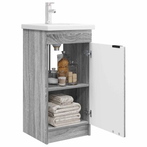 Kupaonski Lavabo - Umivaonik s sudoperom Siva Sonoma 42 x 40 x 84,5 cm - Siva Sonoma 42 x 40 x 84,5 cm Cijena