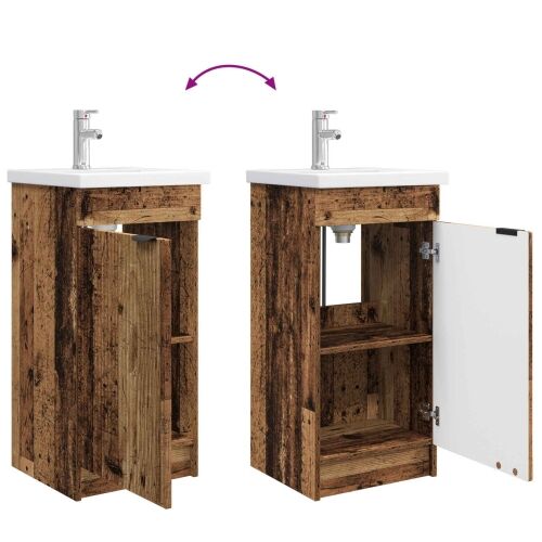 Kupaonski Lavabo - Umivaonik s sudoperom Staro drvo 42 x 40 x 84,5 cm - Staro drvo 42 x 40 x 84,5 cm Cijena