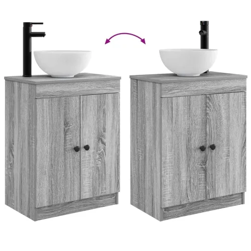 Kupaonski Lavabo - Umivaonik s sudoperom Siva Sonoma 54 x 35 x 83 cm - Siva Sonoma Cijena