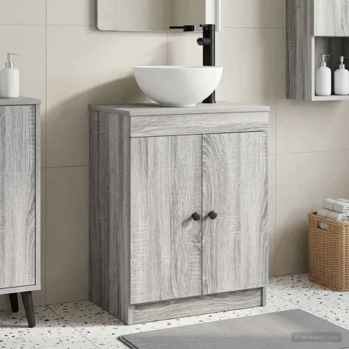Kupaonski Lavabo - Umivaonik s sudoperom Siva Sonoma 54 x 35 x 83 cm - Siva Sonoma Cijena