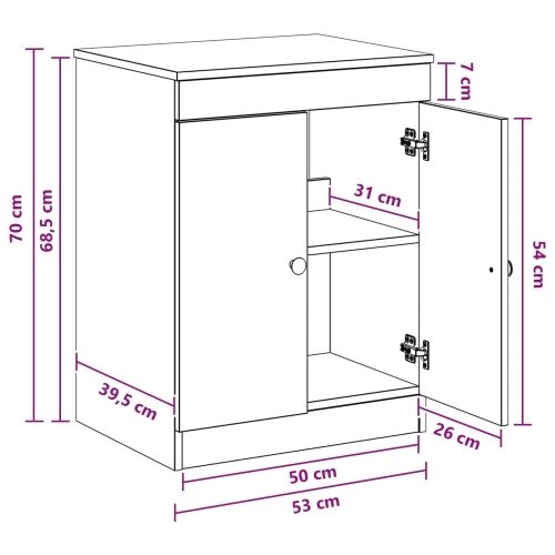 Kupaonski ormar Crna 54 x 41 x 70 cm Konstruirano drvo - Crna Cijena