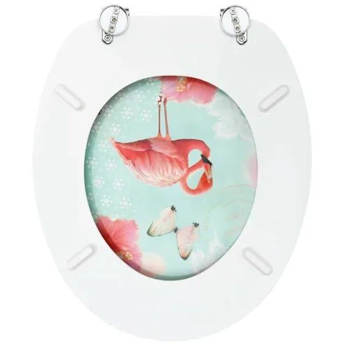 Daska za wc - Toaletna daska s poklopcem MDF s uzorkom plamenca - 1 Flamingo Ne Cijena
