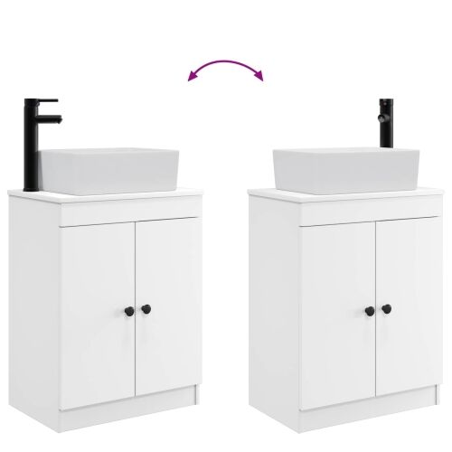 Kupaonski Lavabo - Umivaonik s sudoperom Bijela 54 x 35 x 83 cm - Bijela Cijena