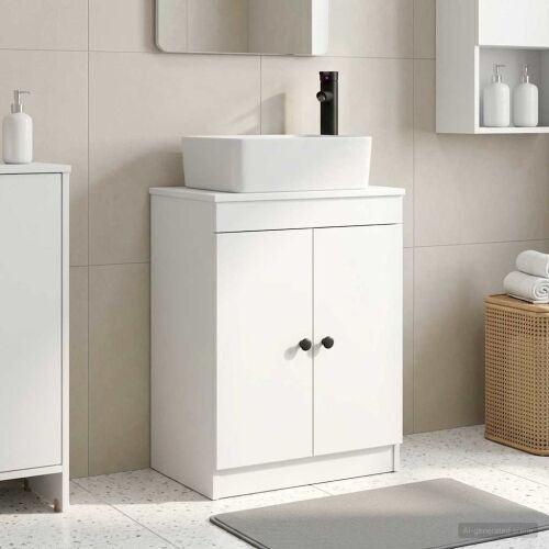 Kupaonski Lavabo - Umivaonik s sudoperom Bijela 54 x 35 x 83 cm - Bijela Cijena