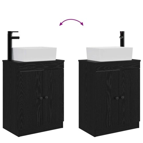 Kupaonski Lavabo - Umivaonik s sudoperom Crna 54 x 35 x 83 cm - Crna Cijena