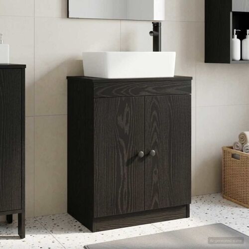 Kupaonski Lavabo - Umivaonik s sudoperom Crna 54 x 35 x 83 cm - Crna Cijena