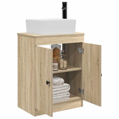 Kupaonski Lavabo - Umivaonik s sudoperom Hrast sonoma 54 x 35 x 83 cm - Hrast sonoma Cijena