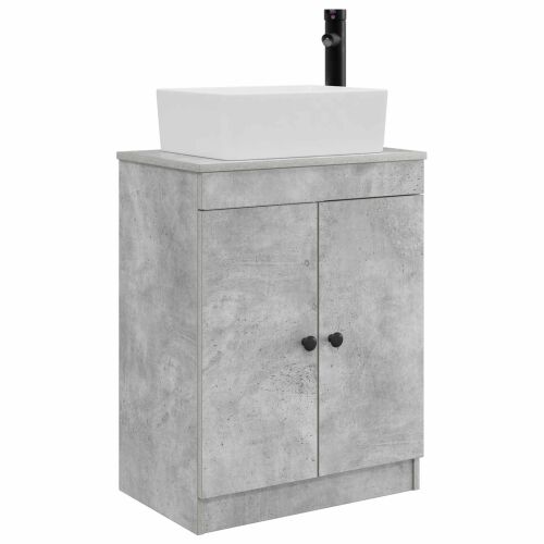 Kupaonski Lavabo - Umivaonik s sudoperom Betonska siva 54 x 35 x 83 cm - Betonska siva Cijena