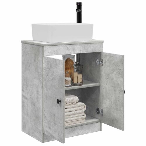 Kupaonski Lavabo - Umivaonik s sudoperom Betonska siva 54 x 35 x 83 cm - Betonska siva Cijena