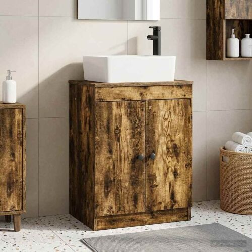 Kupaonski Lavabo - Umivaonik s sudoperom Dimljeni hrast 54 x 35 x 83 cm - Dimljeni hrast Cijena