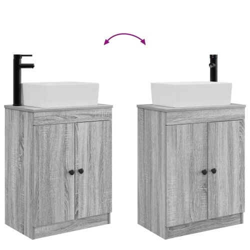 Kupaonski Lavabo - Umivaonik s sudoperom Siva Sonoma 54 x 35 x 83 cm - Siva Sonoma Cijena