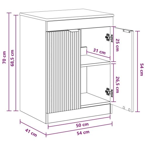 Kupaonski ormar Staro drvo 54 x 41 x 70 cm Konstruirano drvo - Staro drvo Cijena