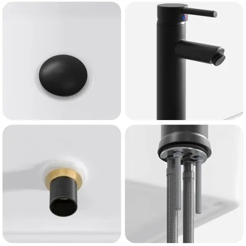 Kupaonski Lavabo - Umivaonik s sudoperom Bijela 54 x 35 x 83 cm - Bijela Cijena