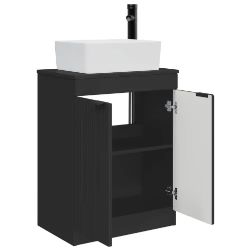Kupaonski Lavabo - Umivaonik s sudoperom Crna 54 x 35 x 83 cm - Crna Cijena