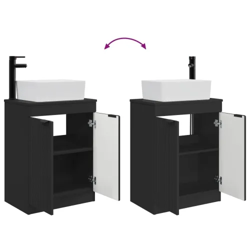Kupaonski Lavabo - Umivaonik s sudoperom Crna 54 x 35 x 83 cm - Crna Cijena