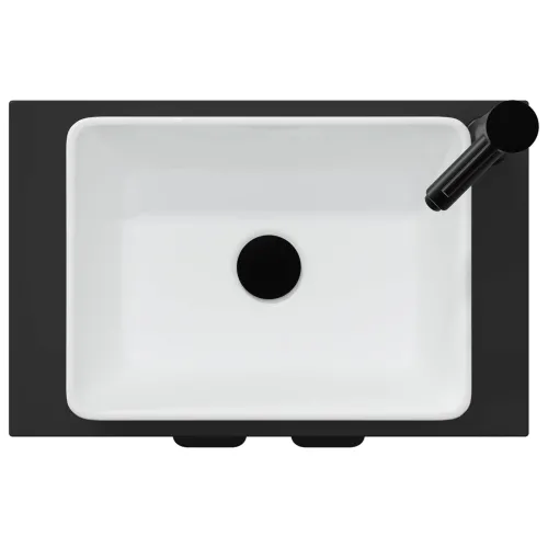 Kupaonski Lavabo - Umivaonik s sudoperom Crna 54 x 35 x 83 cm - Crna Cijena