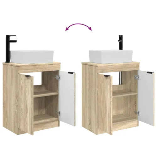 Kupaonski Lavabo - Umivaonik s sudoperom Hrast sonoma 54 x 35 x 83 cm - Hrast sonoma Cijena
