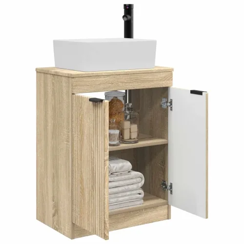 Kupaonski Lavabo - Umivaonik s sudoperom Hrast sonoma 54 x 35 x 83 cm - Hrast sonoma Cijena