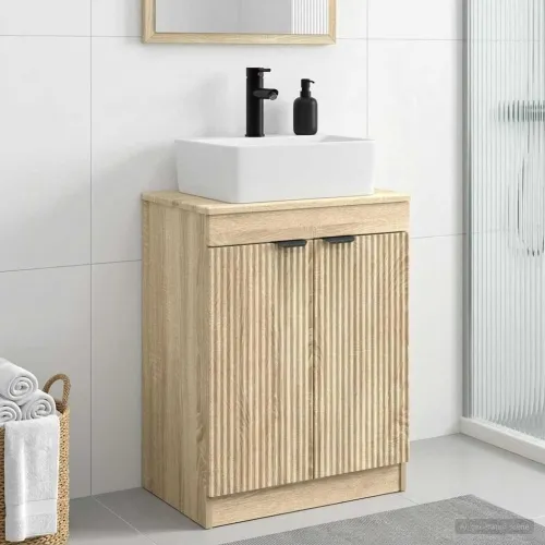 Kupaonski Lavabo - Umivaonik s sudoperom Hrast sonoma 54 x 35 x 83 cm - Hrast sonoma Cijena