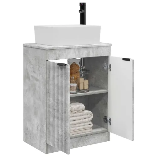 Kupaonski Lavabo - Umivaonik s sudoperom Betonska siva 54 x 35 x 83 cm - Betonska siva Cijena