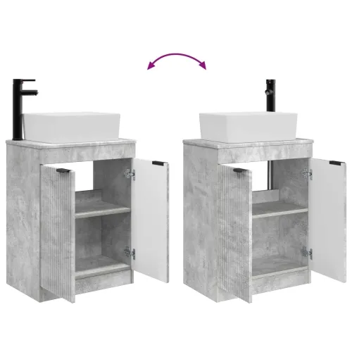 Kupaonski Lavabo - Umivaonik s sudoperom Betonska siva 54 x 35 x 83 cm - Betonska siva Cijena