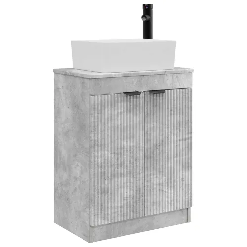 Kupaonski Lavabo - Umivaonik s sudoperom Betonska siva 54 x 35 x 83 cm - Betonska siva Cijena