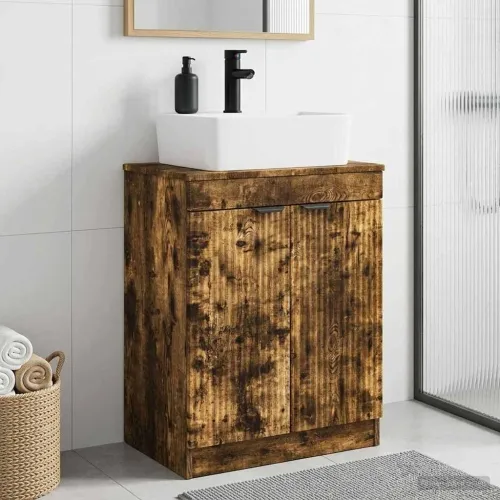 Kupaonski Lavabo - Umivaonik s sudoperom Dimljeni hrast 54 x 35 x 83 cm - Dimljeni hrast Cijena