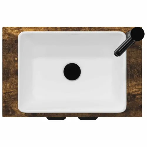 Kupaonski Lavabo - Umivaonik s sudoperom Dimljeni hrast 54 x 35 x 83 cm - Dimljeni hrast Cijena