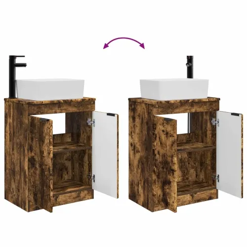 Kupaonski Lavabo - Umivaonik s sudoperom Dimljeni hrast 54 x 35 x 83 cm - Dimljeni hrast Cijena