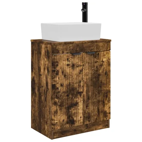 Kupaonski Lavabo - Umivaonik s sudoperom Dimljeni hrast 54 x 35 x 83 cm - Dimljeni hrast Cijena