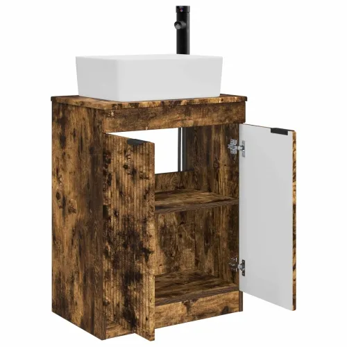 Kupaonski Lavabo - Umivaonik s sudoperom Dimljeni hrast 54 x 35 x 83 cm - Dimljeni hrast Cijena