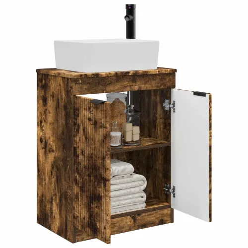 Kupaonski Lavabo - Umivaonik s sudoperom Dimljeni hrast 54 x 35 x 83 cm - Dimljeni hrast Cijena
