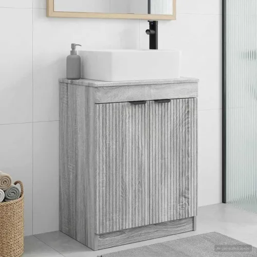 Kupaonski Lavabo - Umivaonik s sudoperom Siva Sonoma 54 x 35 x 83 cm - Siva Sonoma Cijena