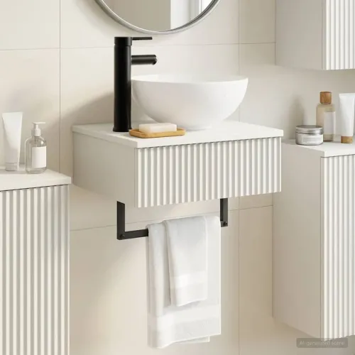 Zidni sudoper Bijela 40 x 35 x 39 cm Konstruirano drvo - Bijela Cijena