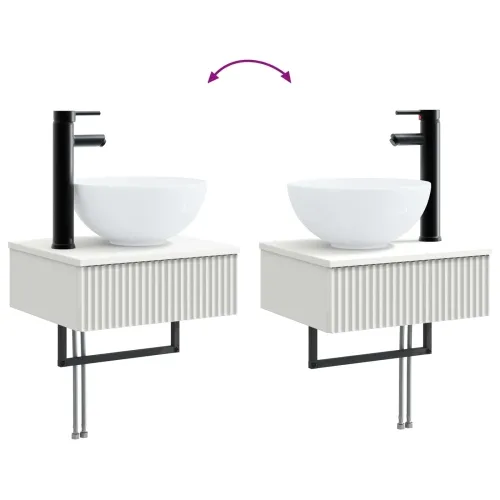 Zidni sudoper Bijela 40 x 35 x 39 cm Konstruirano drvo - Bijela Cijena