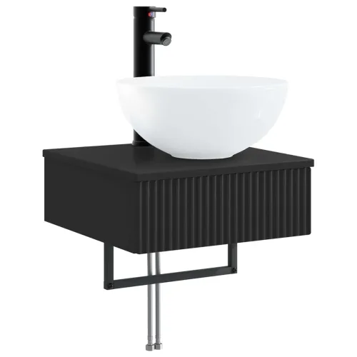 Zidni sudoper Crna 40 x 41 x 40,5 cm Konstruirano drvo - Crna Cijena