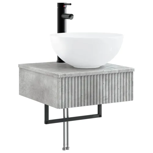 Zidni sudoper Betonska siva 40 x 41 x 40,5 cm Konstruirano drvo - Betonska siva Cijena