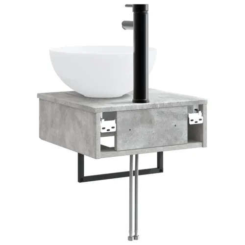 Zidni sudoper Betonska siva 40 x 41 x 40,5 cm Konstruirano drvo - Betonska siva Cijena
