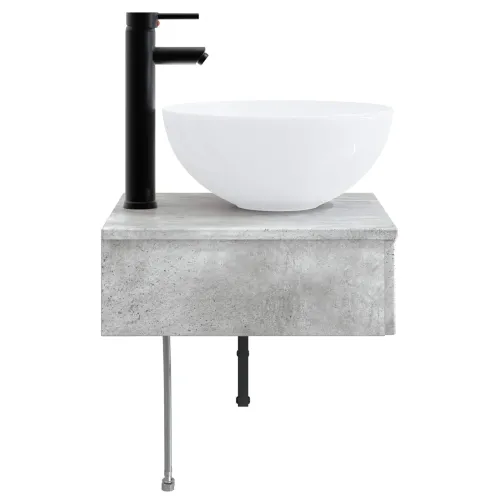 Zidni sudoper Betonska siva 40 x 41 x 40,5 cm Konstruirano drvo - Betonska siva Cijena