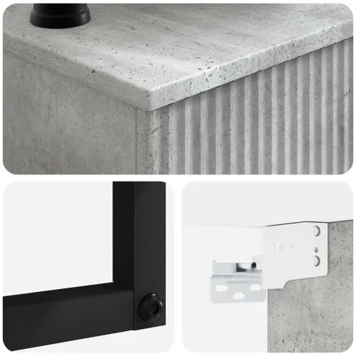 Zidni sudoper Betonska siva 40 x 41 x 40,5 cm Konstruirano drvo - Betonska siva Cijena