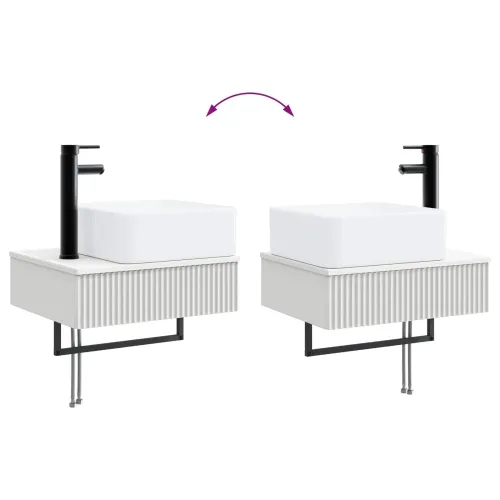 Zidni sudoper Bijela 50 x 41 x 39 cm Konstruirano drvo - Bijela Cijena