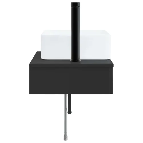 Zidni sudoper Crna 50 x 41 x 39 cm Konstruirano drvo - Crna Cijena