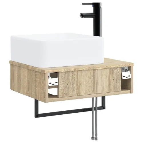 Zidni sudoper Hrast sonoma 50 x 41 x 39 cm Konstruirano drvo - Hrast sonoma Cijena